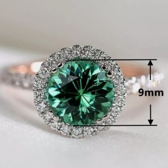 New Simulated Green Emerald 925 Rings - Picture 3 of 5